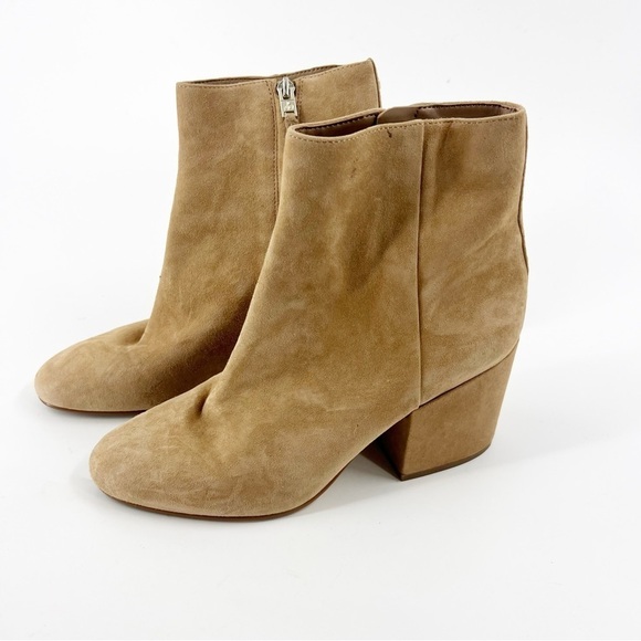✅ Sam Edelman Women's Size 8.5 Beige Suede Edith Ankle Boot Bootie - Picture 1 of 12